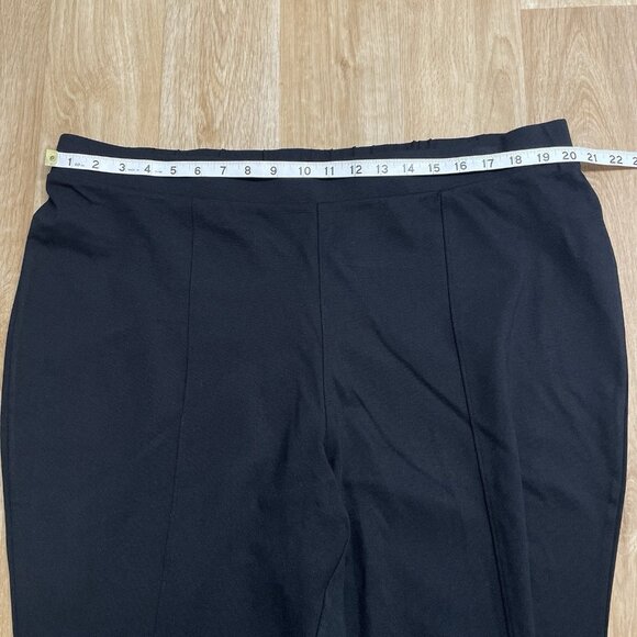 AVA & VIV PULL ON PANTS FRONT SEAM SPLIT HEM HIGH RISE STRETCH SIZE 1X BLACK - Picture 10 of 12